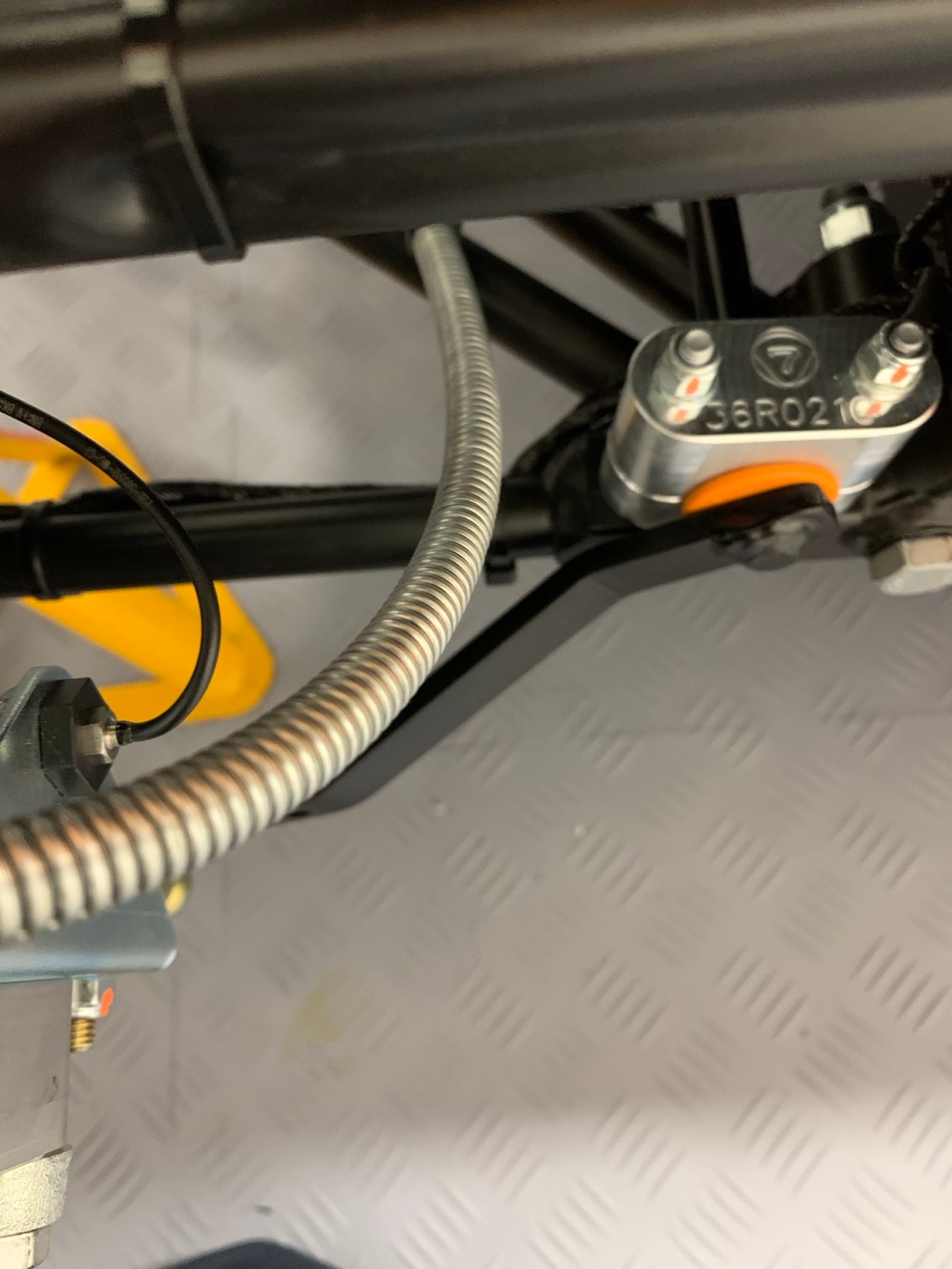 Handbrake cable adjustment and securing